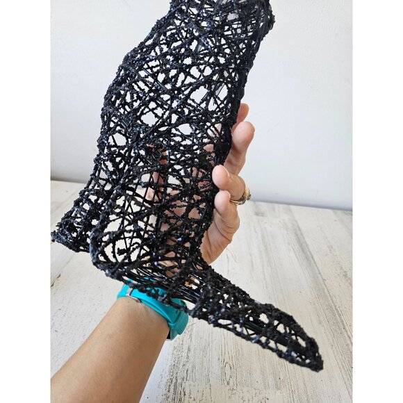 Glitter sparkle witch boot large decor life-size Halloween decor centerpiece uni - Picture 10 of 11